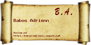 Babos Adrienn névjegykártya